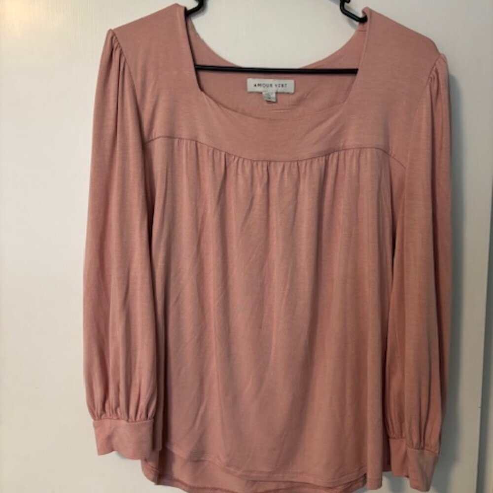 Amour Vert Eusalia Dream Knit Top - Soft Pink